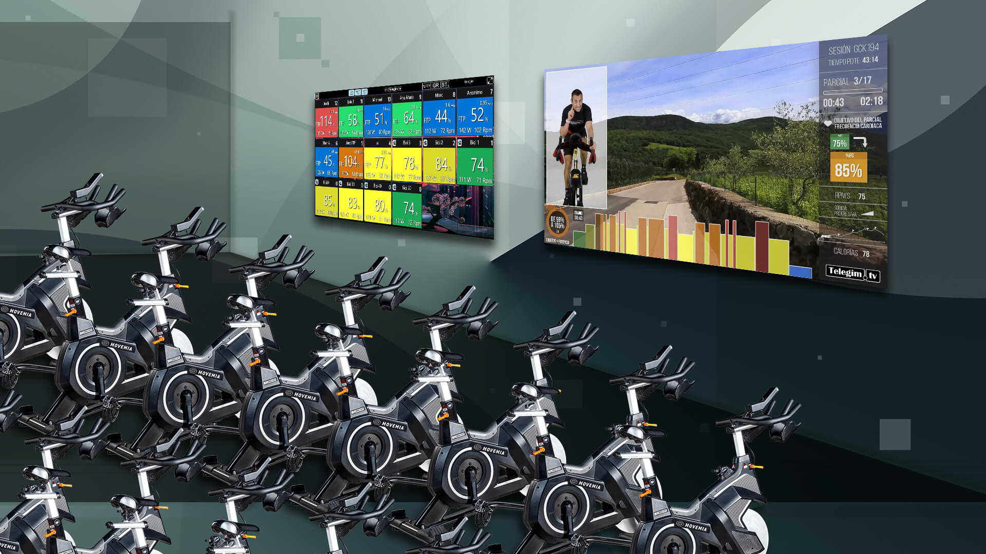 Ejemplo sala con virtual interactividad